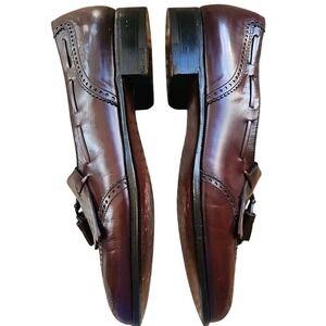 Florsheim Royal Imperial Men Kiltie Tassel Loafers Burgundy Leather Shoes 8D USA